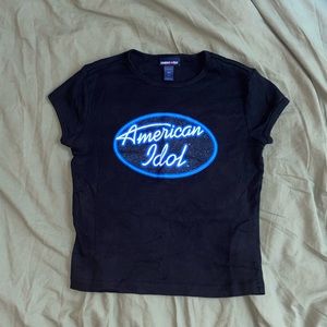 Y2K glitter decal American Idol baby tee